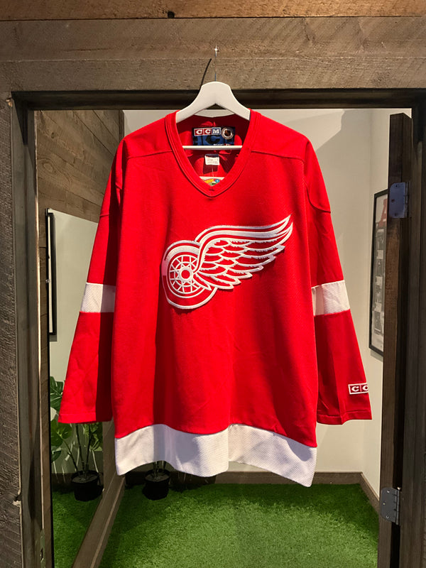 Vtg Red Wings Jersey (L) Worn