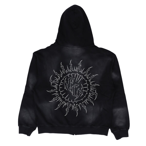 FC Black Sunfade Zip-Up Hoodie